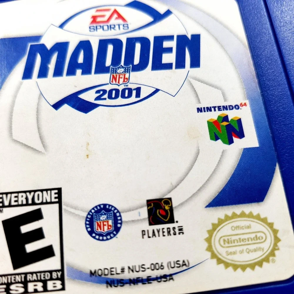 Madden NFL 2001 (Nintendo 64, 2000) Authentic w/ Manual Tested & Works